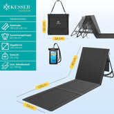 KESSER® Opvouwbare strandmatten - Ligstoel - Zwart •
